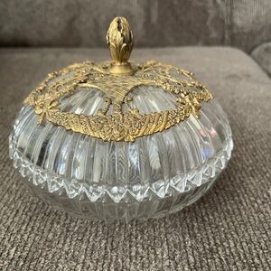 Brass and crystal powder/trinket